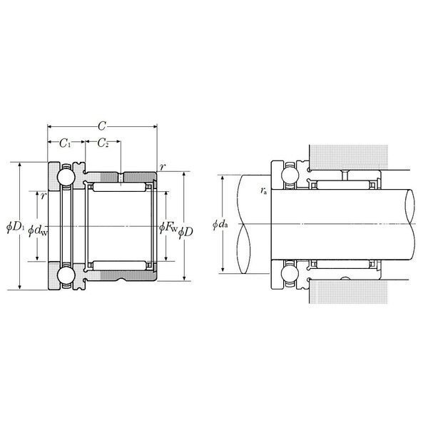 NTN NKX25T2, Nrb With Thrust Ball Bearing  Open Type  25 Mm Idx 42 Mm Od X 30 Mm W Steel, Ntn, Mfr#: NKX25T2